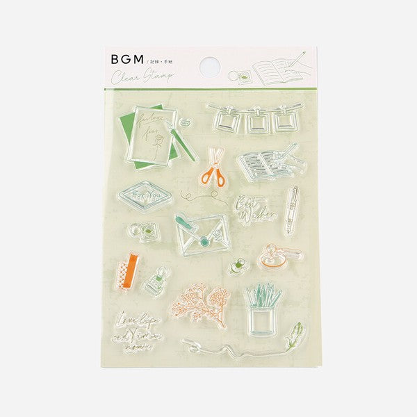 BGM Clear Stamp - Records/Letters