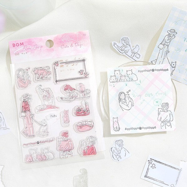 BGM Clear Stamp - How to Spend a Holiday: Cats and Dogs