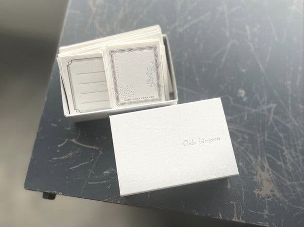 Oeda Letterpress Assorted Cards Box - Mellow Silver