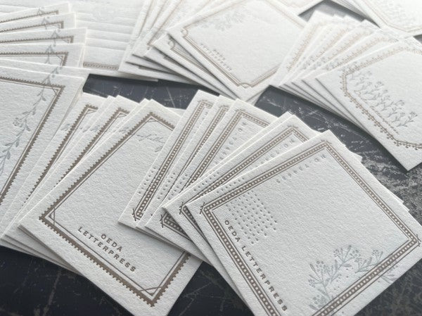 Oeda Letterpress Assorted Cards Box - Mellow Silver