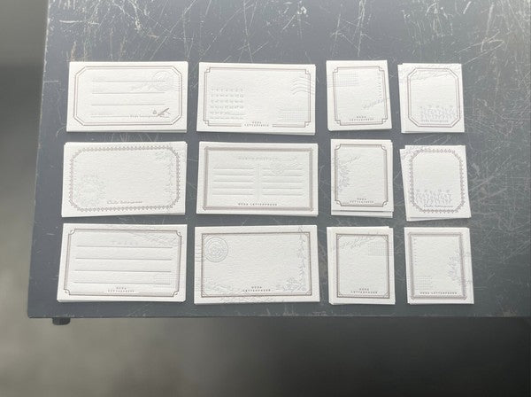 Oeda Letterpress Assorted Cards Box - Mellow Silver