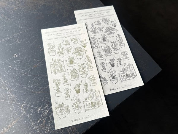Oeda Letterpress Wacca Japan Collab Sticker Sheet - Black Ink Color