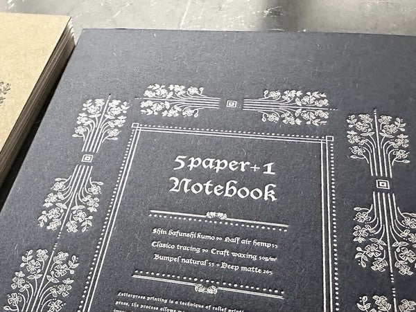 Oeda Letterpress 5-Paper Notebook