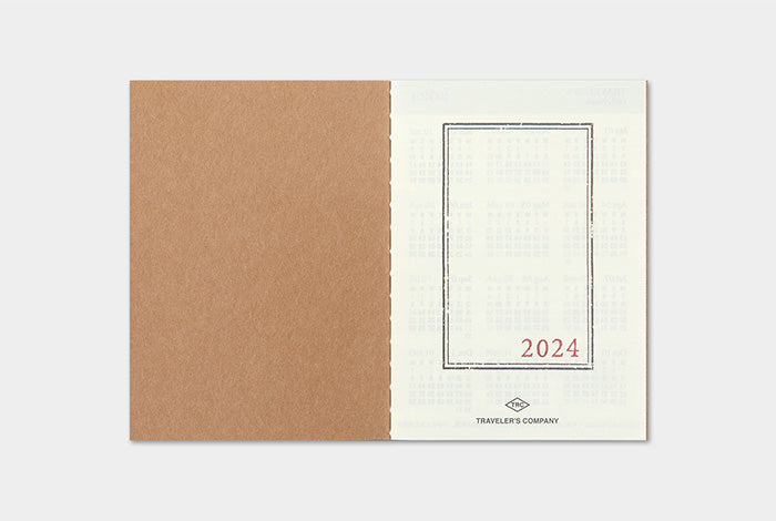 Traveler's Notebook Passport Size Refill 2024 Monthly