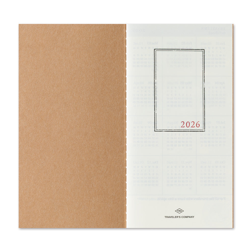 (PRE-ORDER) Traveler's Notebook 2026 Monthly - Regular Size
