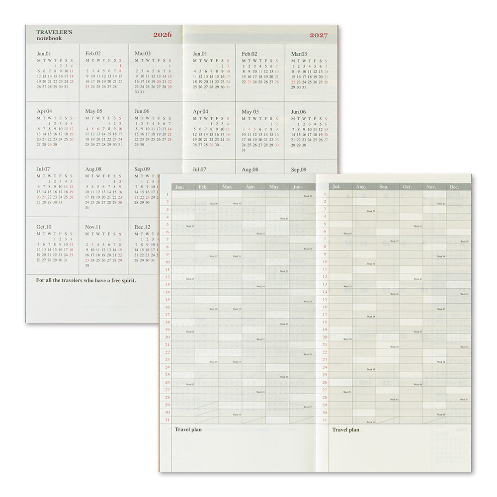 (PRE-ORDER) Traveler's Notebook 2026 Monthly - Regular Size