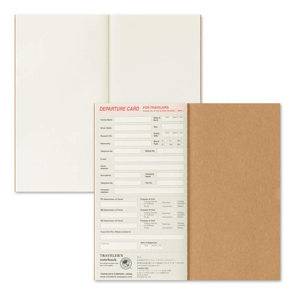 (PRE-ORDER) Traveler's Notebook 2026 Monthly - Regular Size