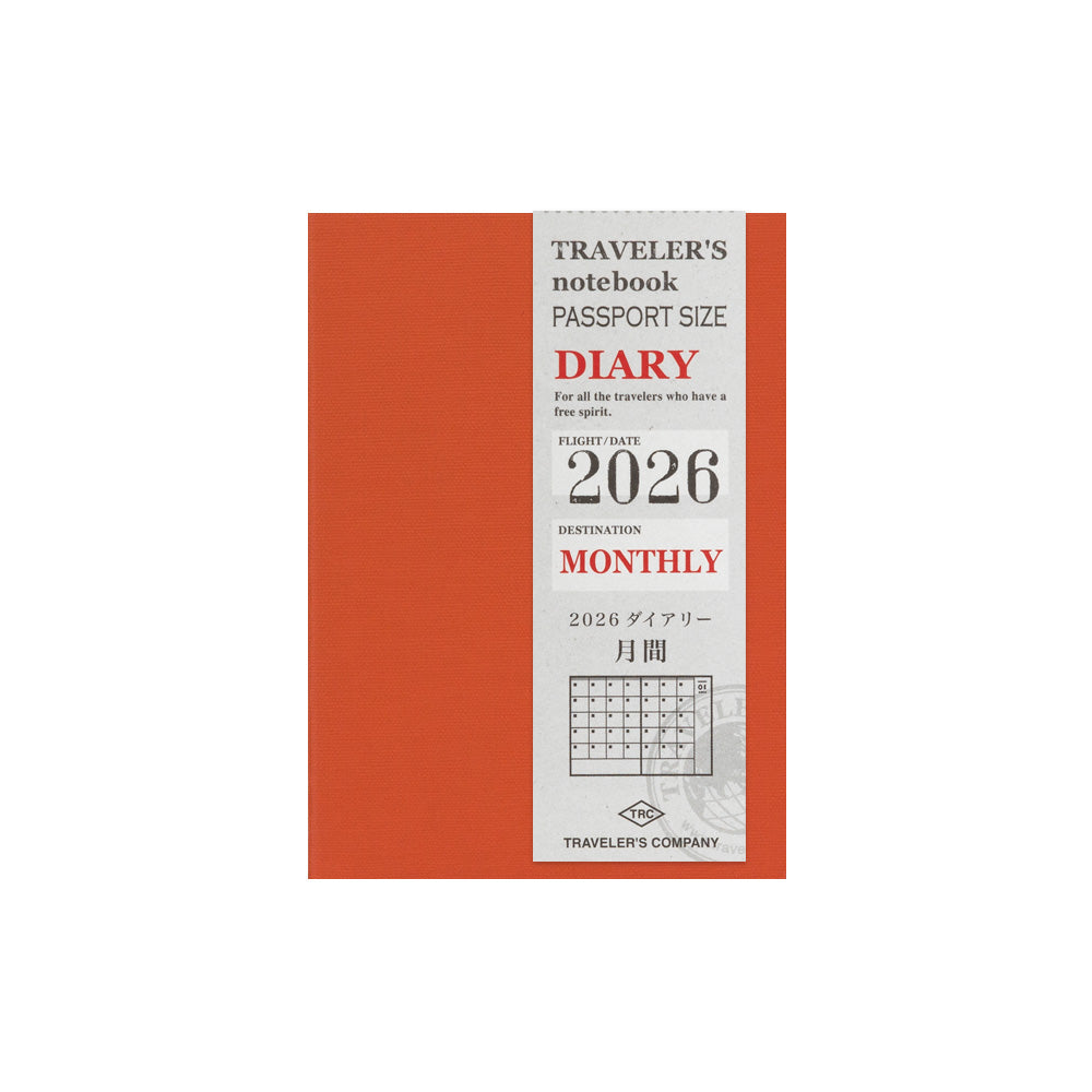 (PRE-ORDER) Traveler's Notebook 2026 Monthly - Passport Size