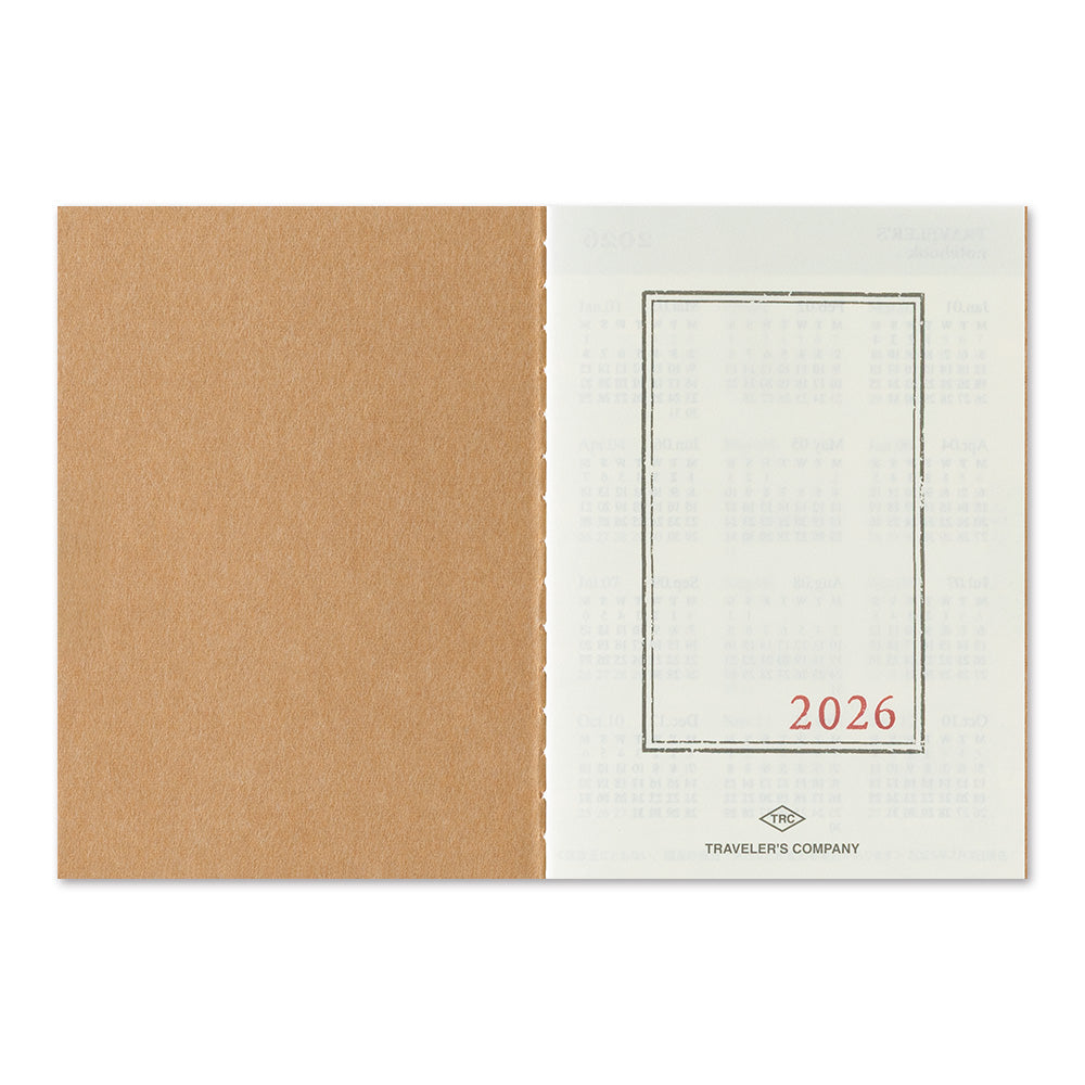 (PRE-ORDER) Traveler's Notebook 2026 Monthly - Passport Size