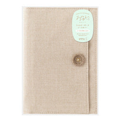 Midori Yuru Log Notebook Cloth Cover Beige