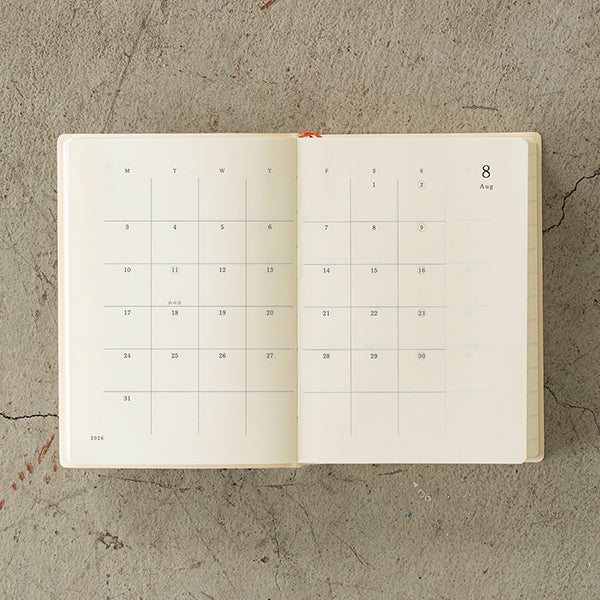 (PRE-ORDER) Midori MD Notebook Diary 1Day 1Page 2026 - A6