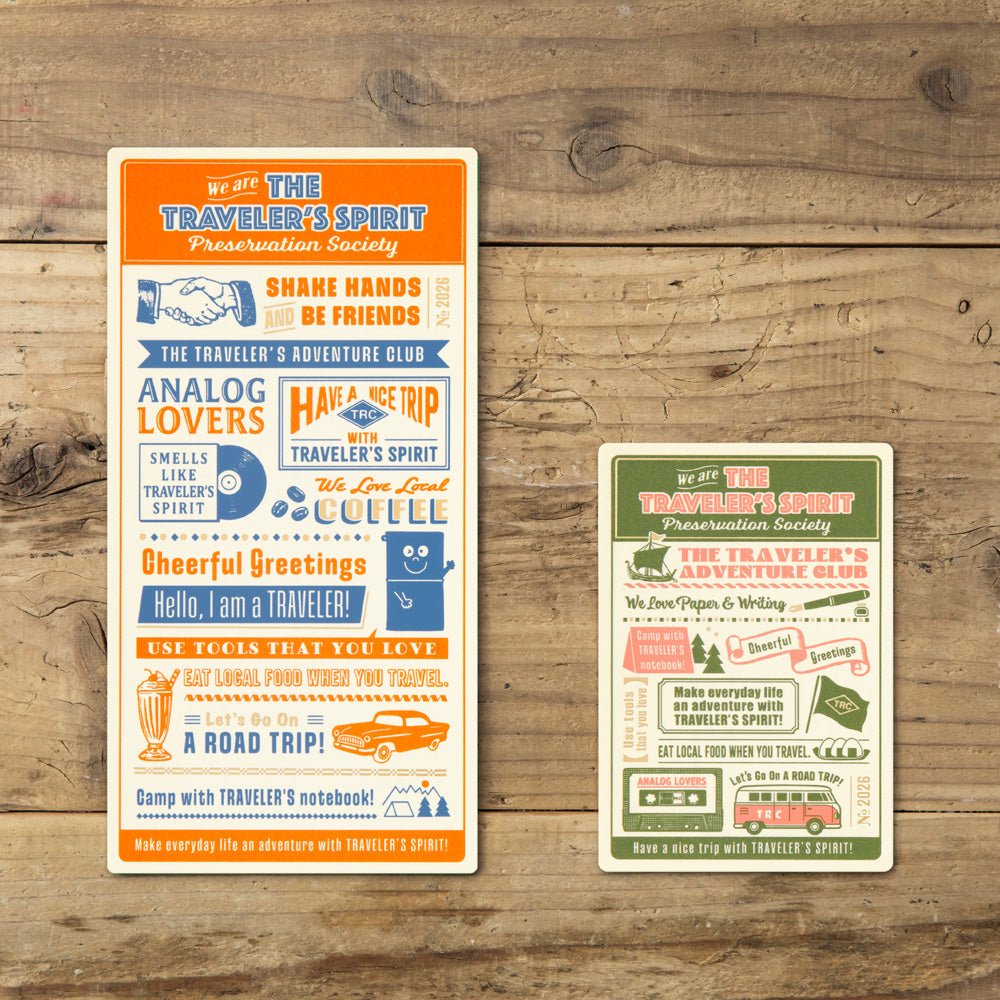 (PRE-ORDER) Traveler's Notebook Plastic Sheet 2026 - Regular Size