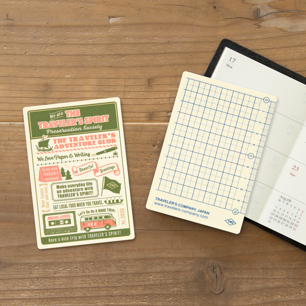 (PRE-ORDER) Traveler's Notebook Plastic Sheet 2026 - Passport Size