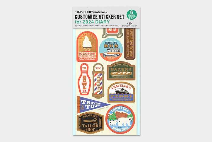 Traveler's Notebook Customized Sticker Set for Diary 2024