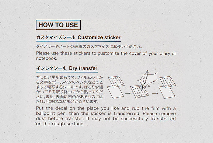 Traveler's Notebook Customized Sticker Set for Diary 2024