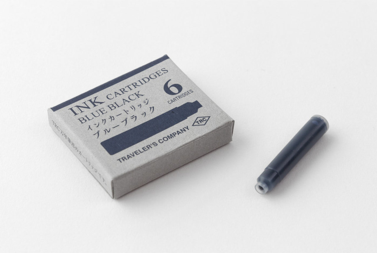 Traveler’s Company FOUNTAIN / ROLLERBALL PEN Ink Cartridges (Black/Blue Black)