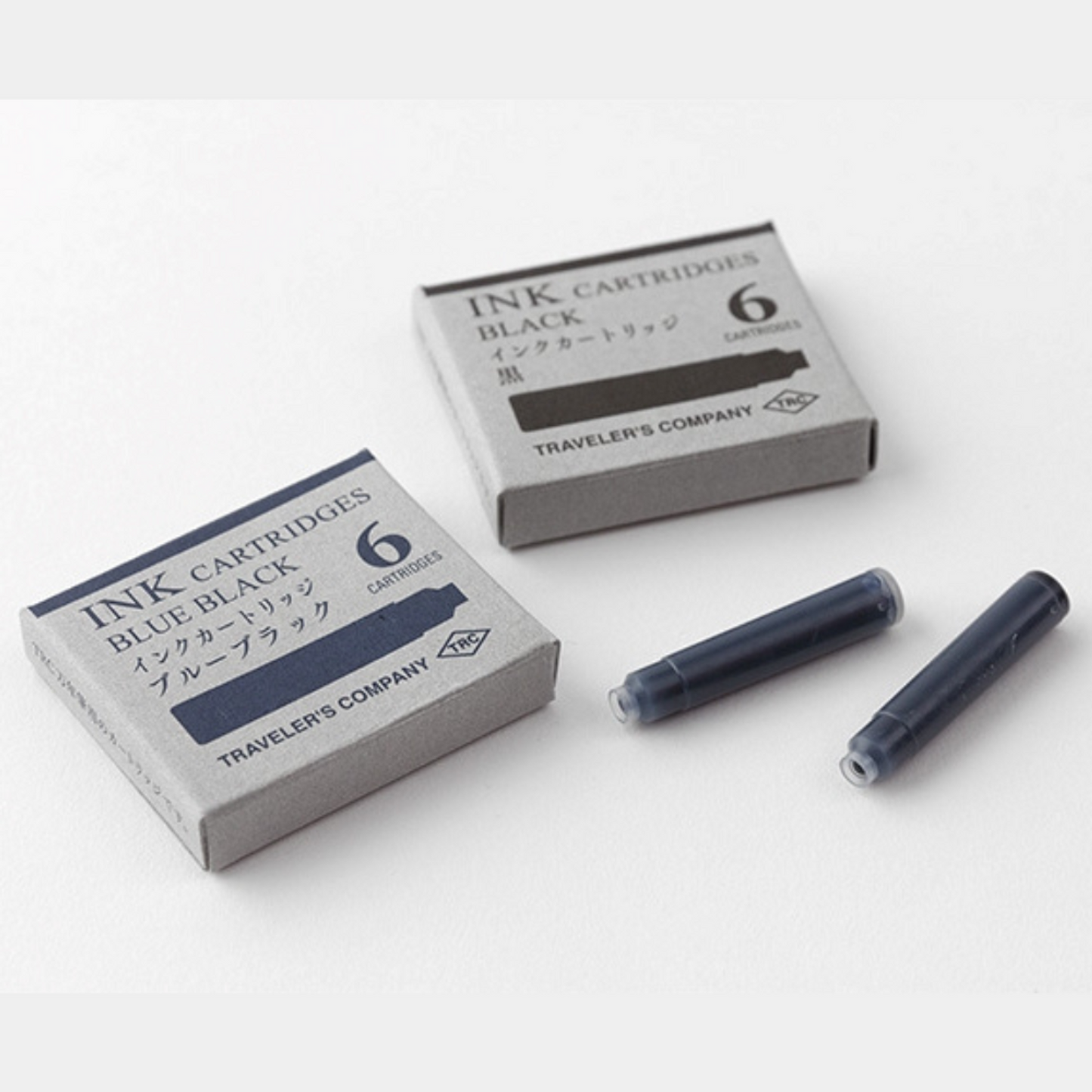 Traveler’s Company FOUNTAIN / ROLLERBALL PEN Ink Cartridges (Black/Blue Black)