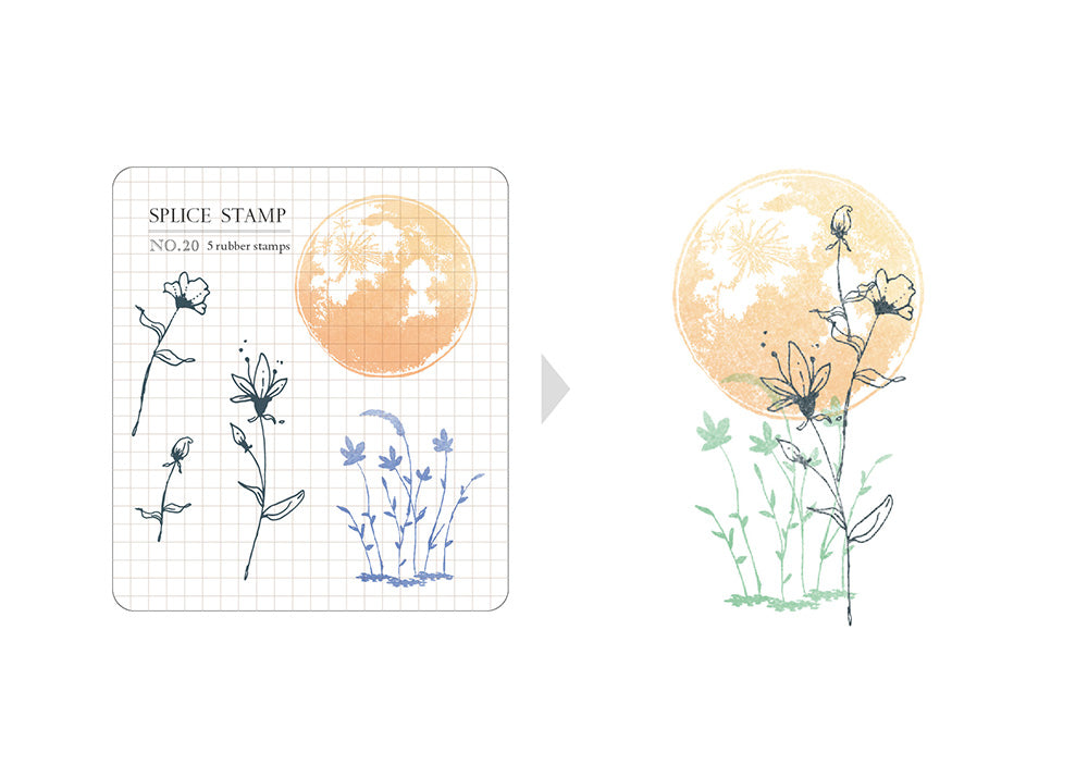 MU Life Splice Stamp No. 20 Moonlight Flower
