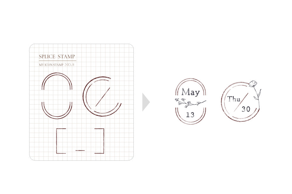 MU Life My Icon Stamp No. 08 Split Frames