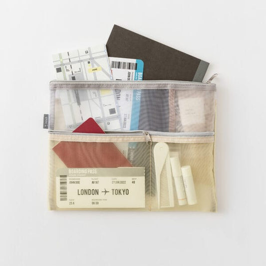 Midori Pen & Tool Pouch Mesh – B5 Grey