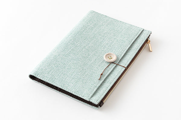 Midori Yuru Log Notebook Cloth Cover Light Blue