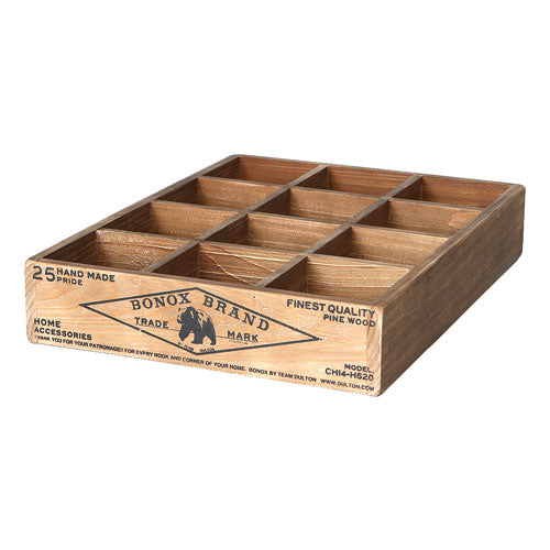 Dulton 12 Partition Wooden Box H65- Natural (FOR METRO MANILA & RIZAL* Shipping Only)