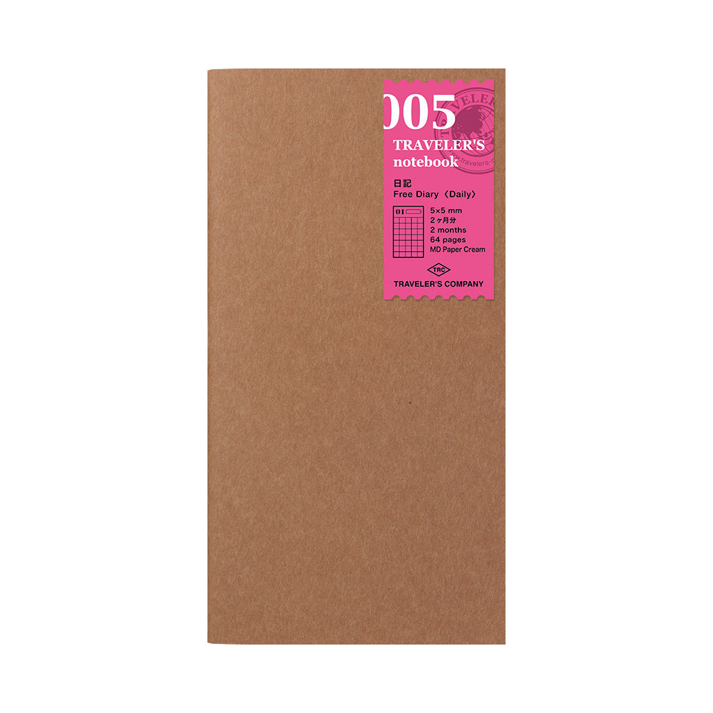 Regular Traveler's Notebook Refill - 005 Free Diary <Daily>