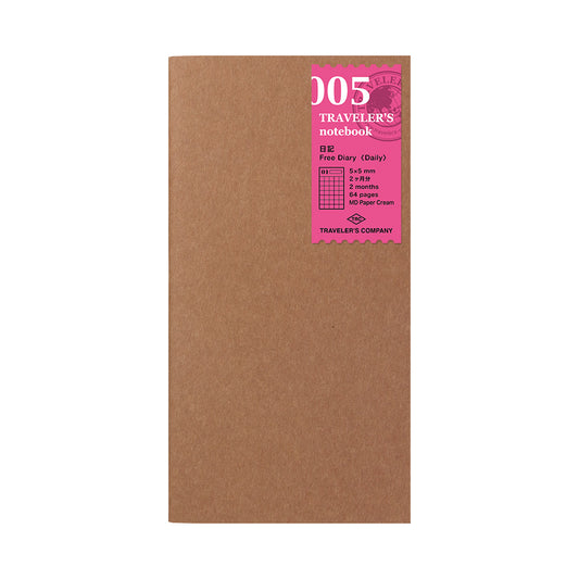 Regular Traveler's Notebook Refill - 005 Free Diary <Daily>