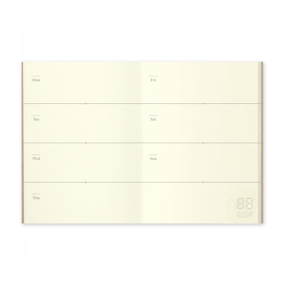 Passport Traveler's Notebook Refill - 007 Free Diary <Weekly>
