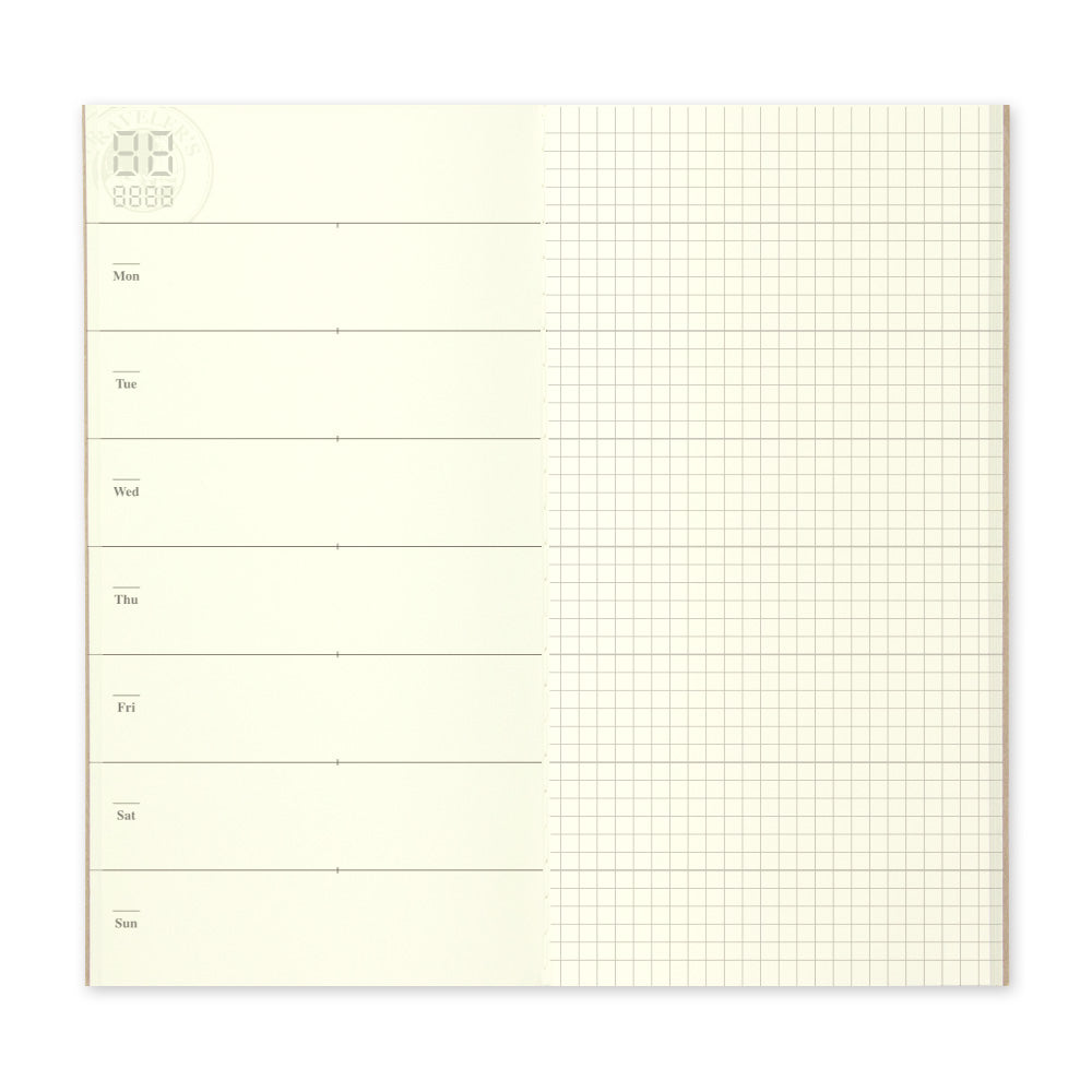 Regular Traveler's Notebook Refill - 019 Free Diary <Weekly + Memo>