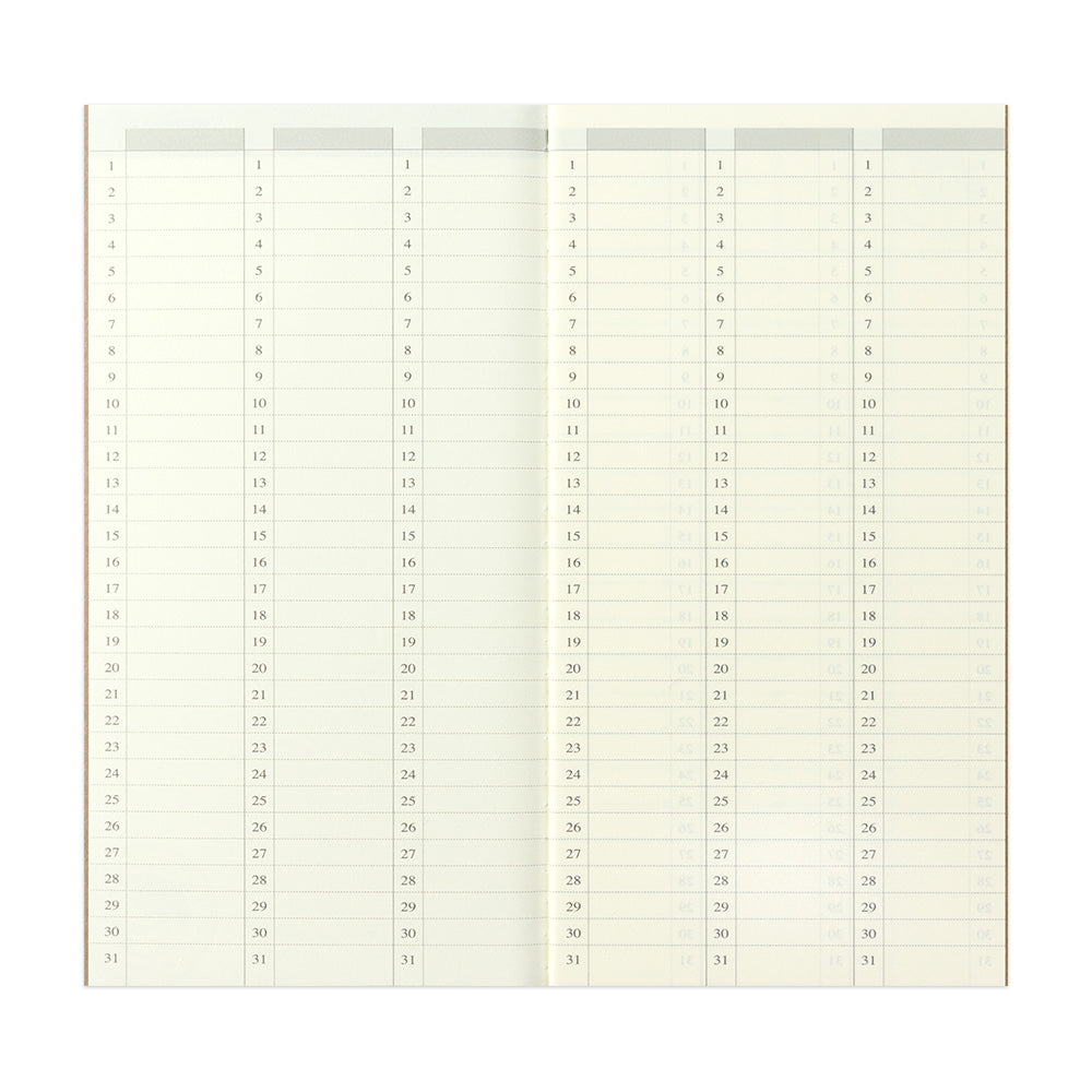 Regular Traveler's Notebook Refill - 018 Free Diary <Weekly Vertical>