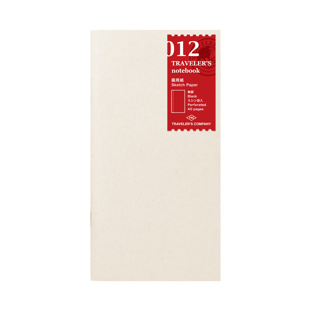 Regular Traveler's Notebook Refill - 012 Sketch Paper Notebook