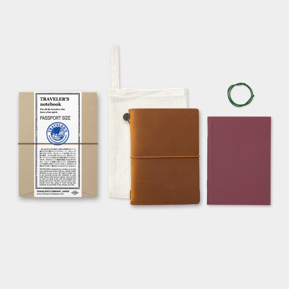 TRAVELER’S Notebook Starter Kit Camel (Passport Size)