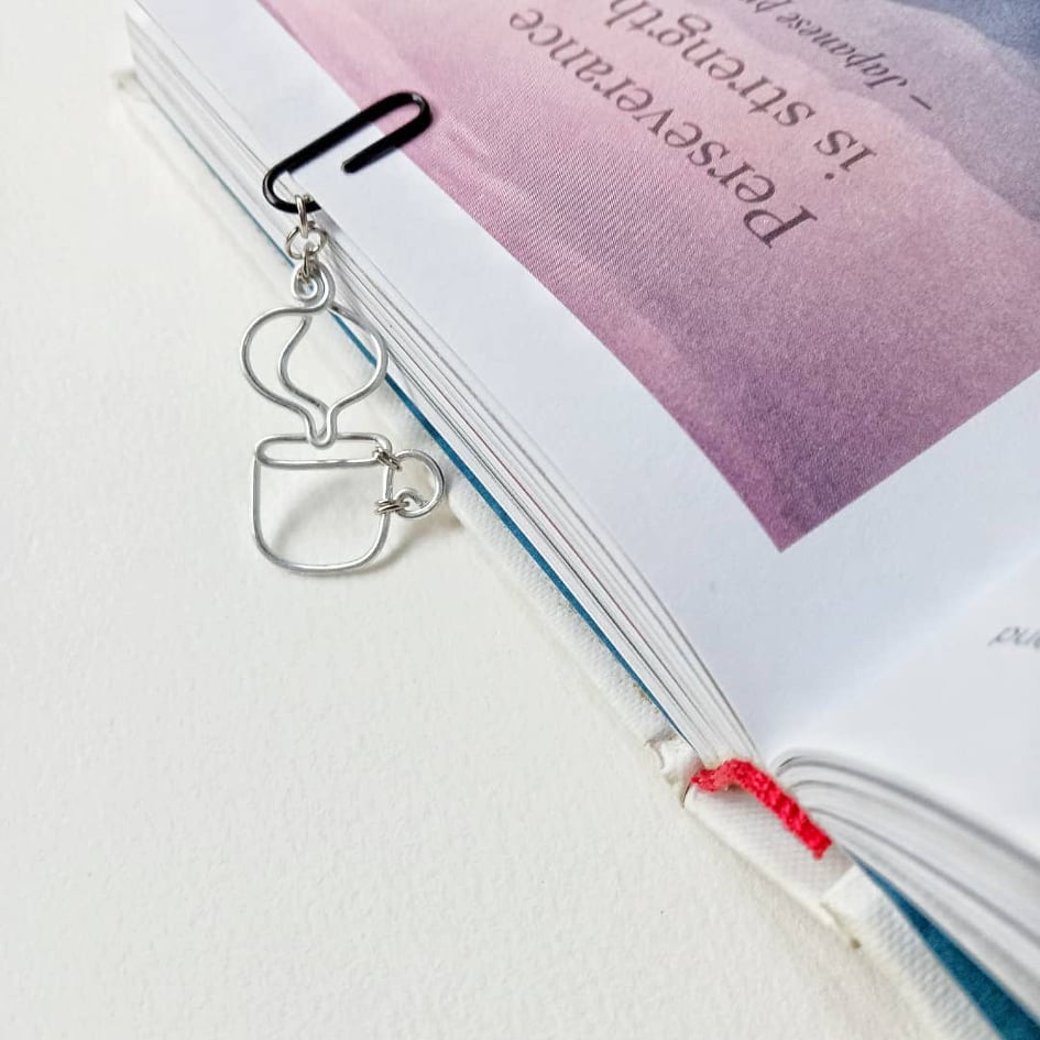 Leelaloo Coffee Wire Art Bookmark