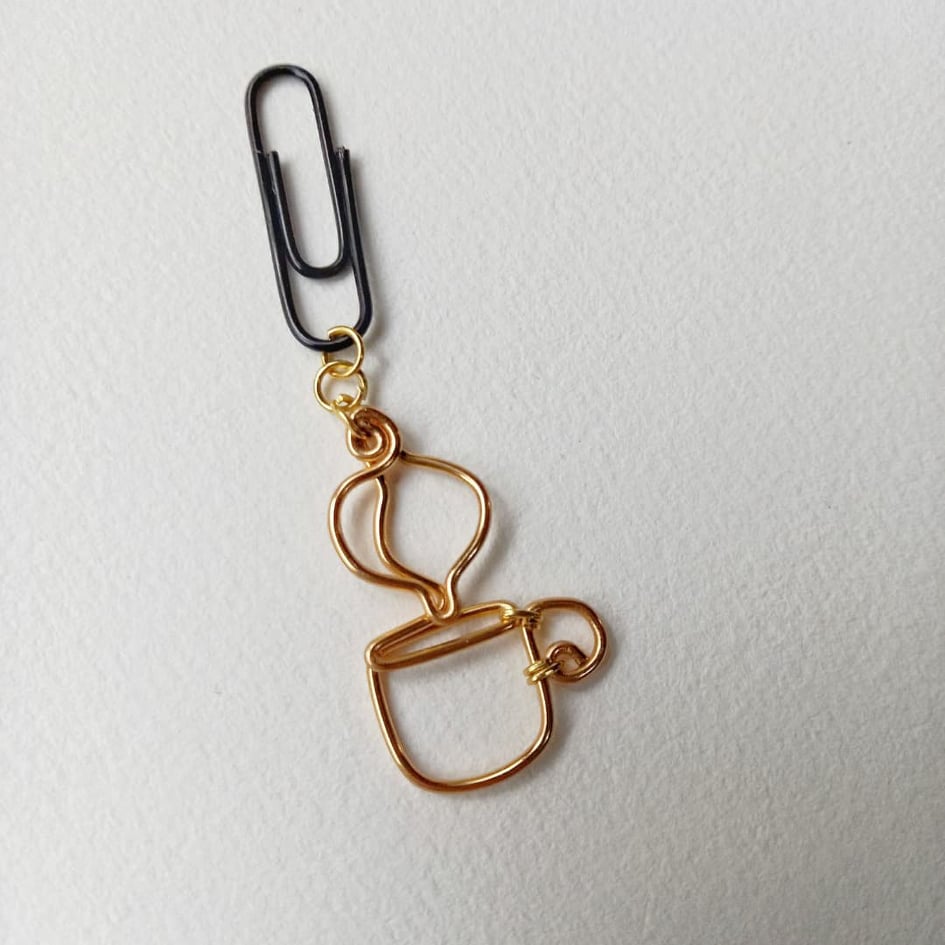 Leelaloo Coffee Wire Art Bookmark