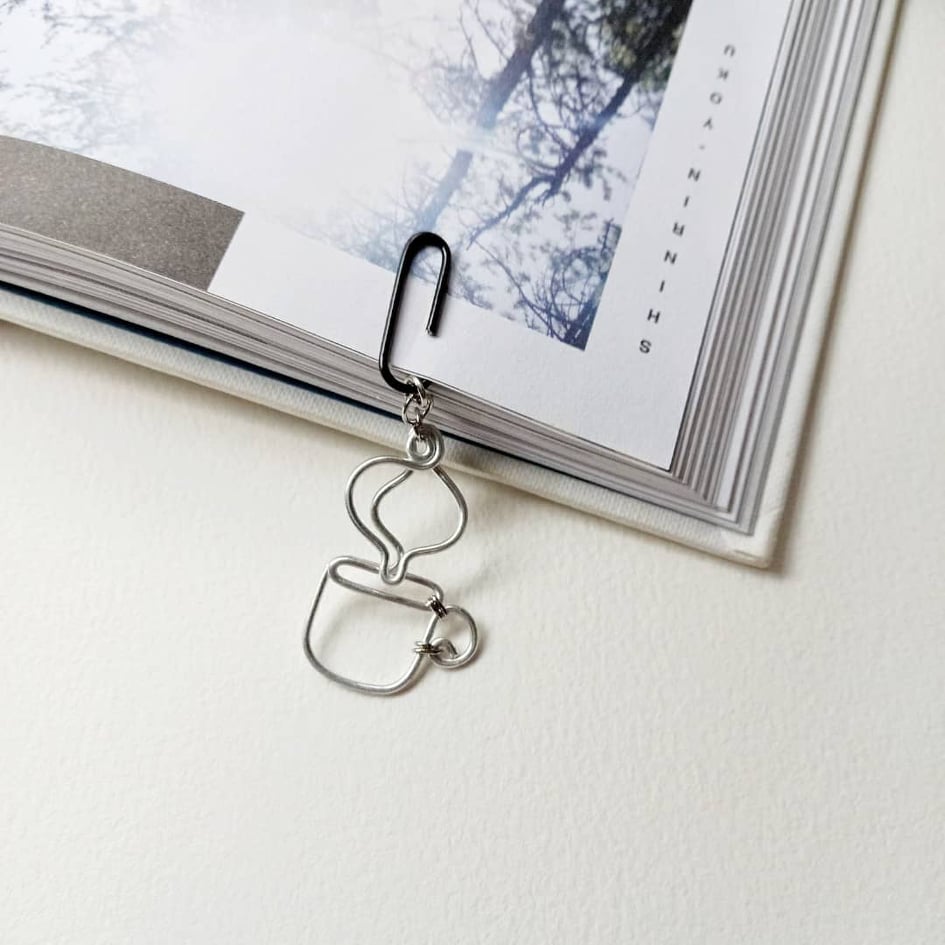 Leelaloo Coffee Wire Art Bookmark