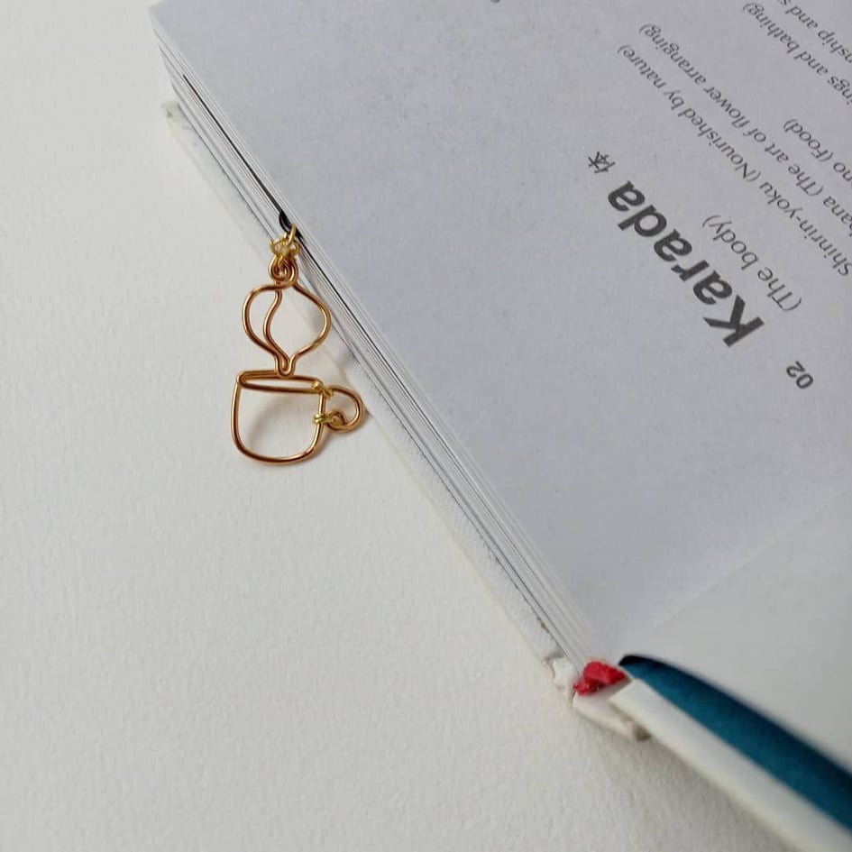 Leelaloo Coffee Wire Art Bookmark