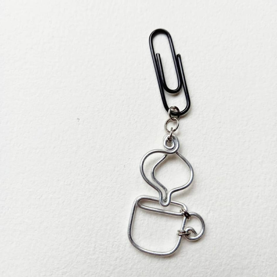 Leelaloo Coffee Wire Art Bookmark