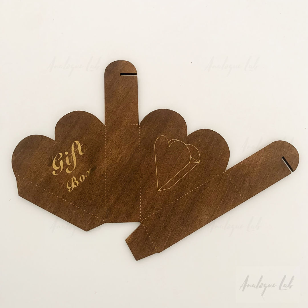 Wooden Gift Box Template - Heart
