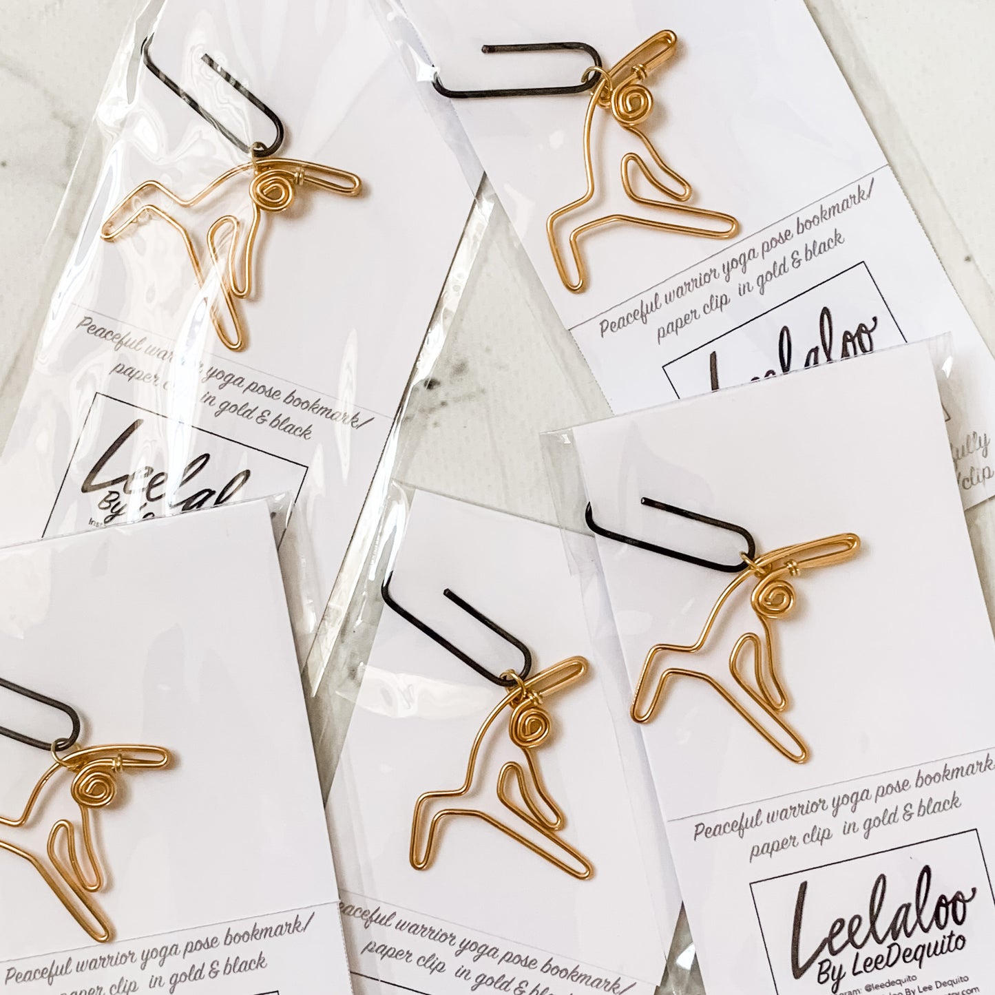 Leelaloo Wire Art Bookmark - Peaceful Warrior Yoga Pose