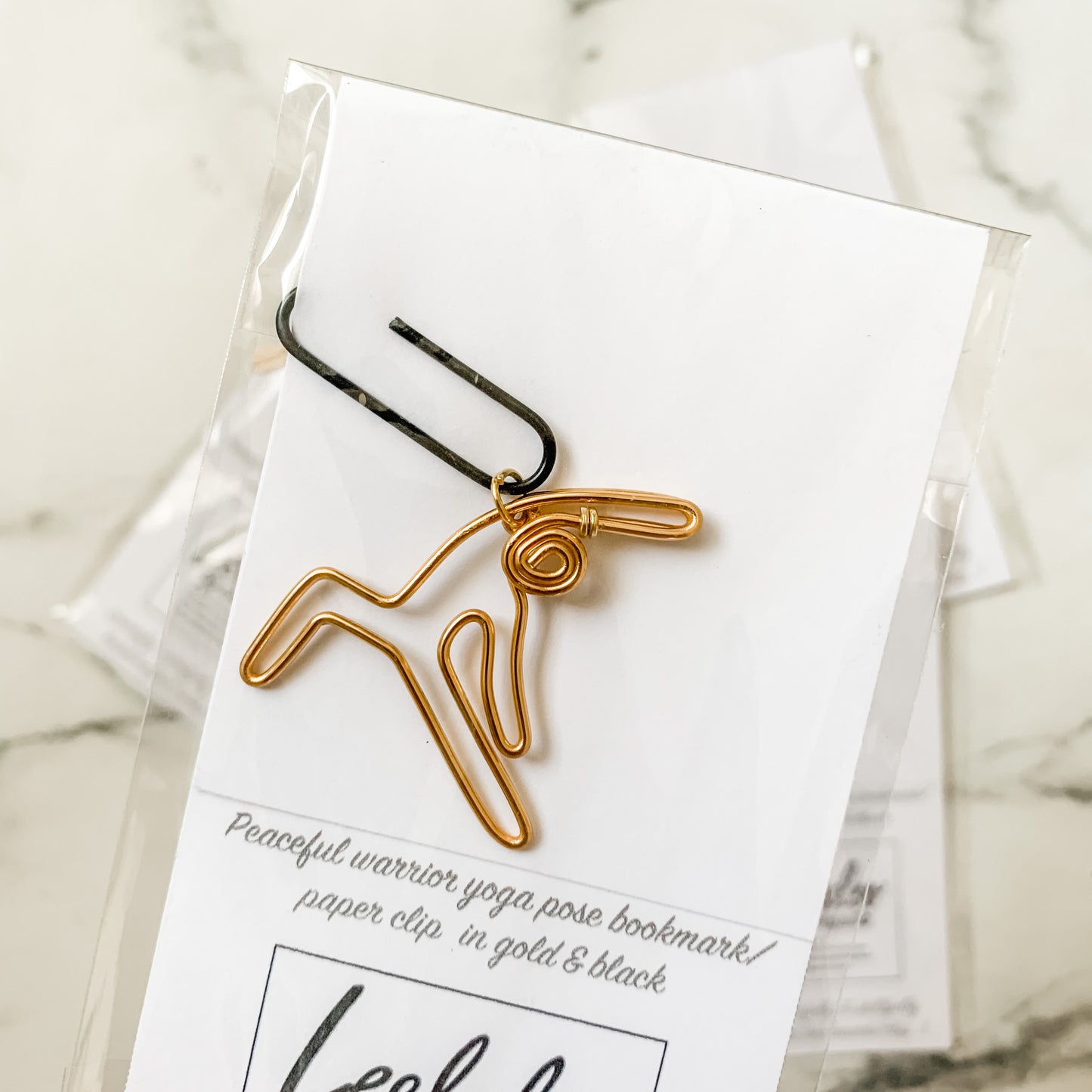 Leelaloo Wire Art Bookmark - Peaceful Warrior Yoga Pose
