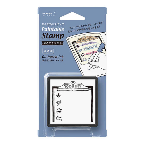 Midori Paintable Stamp Pre-inked - To Do List