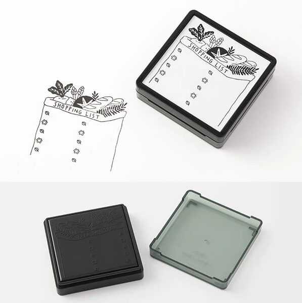 Midori Paintable Stamp Pre-inked - Shopping List