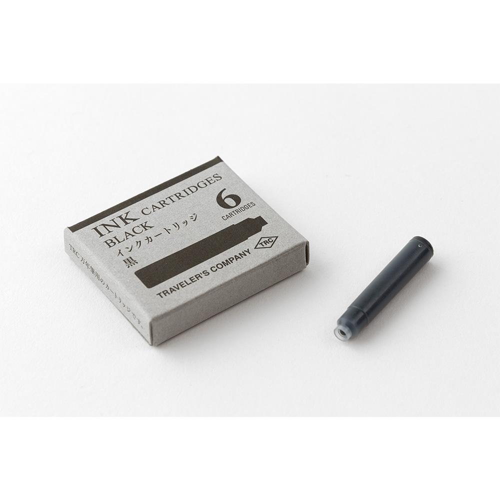 Traveler’s Company FOUNTAIN / ROLLERBALL PEN Ink Cartridges (Black/Blue Black)