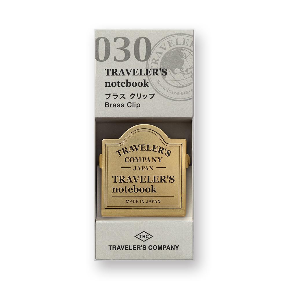TRAVELER'S notebook 030 BRASS Clip TRC Logo