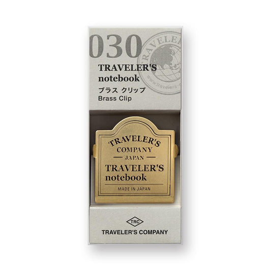 TRAVELER'S notebook 030 BRASS Clip TRC Logo