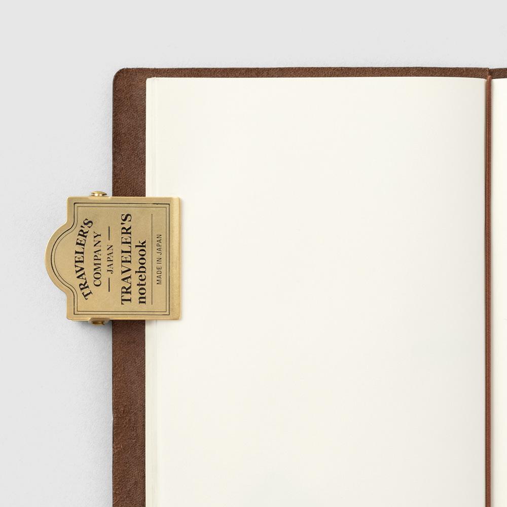 TRAVELER'S notebook 030 BRASS Clip TRC Logo