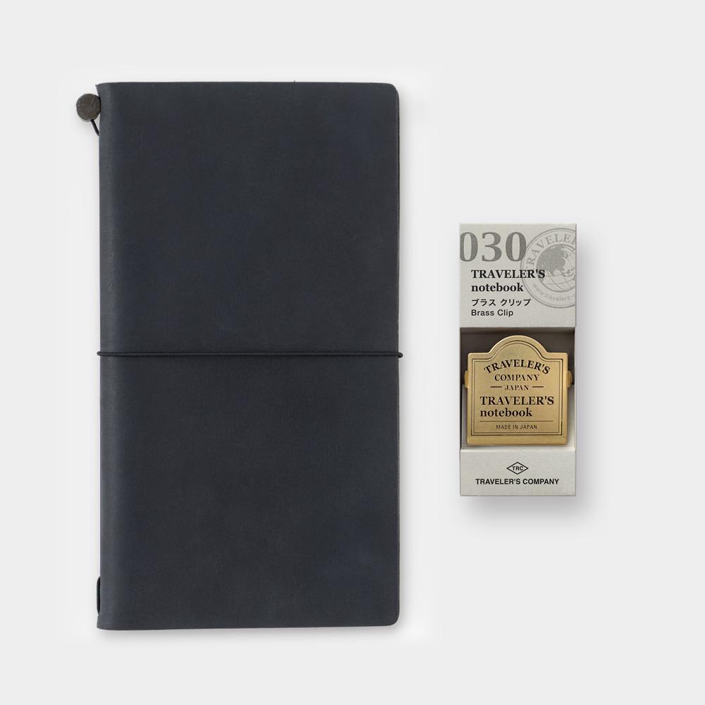 TRAVELER'S notebook 030 BRASS Clip TRC Logo