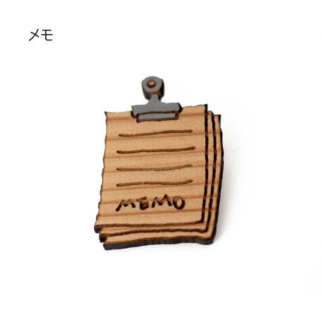 +Lab Wooden Brooch