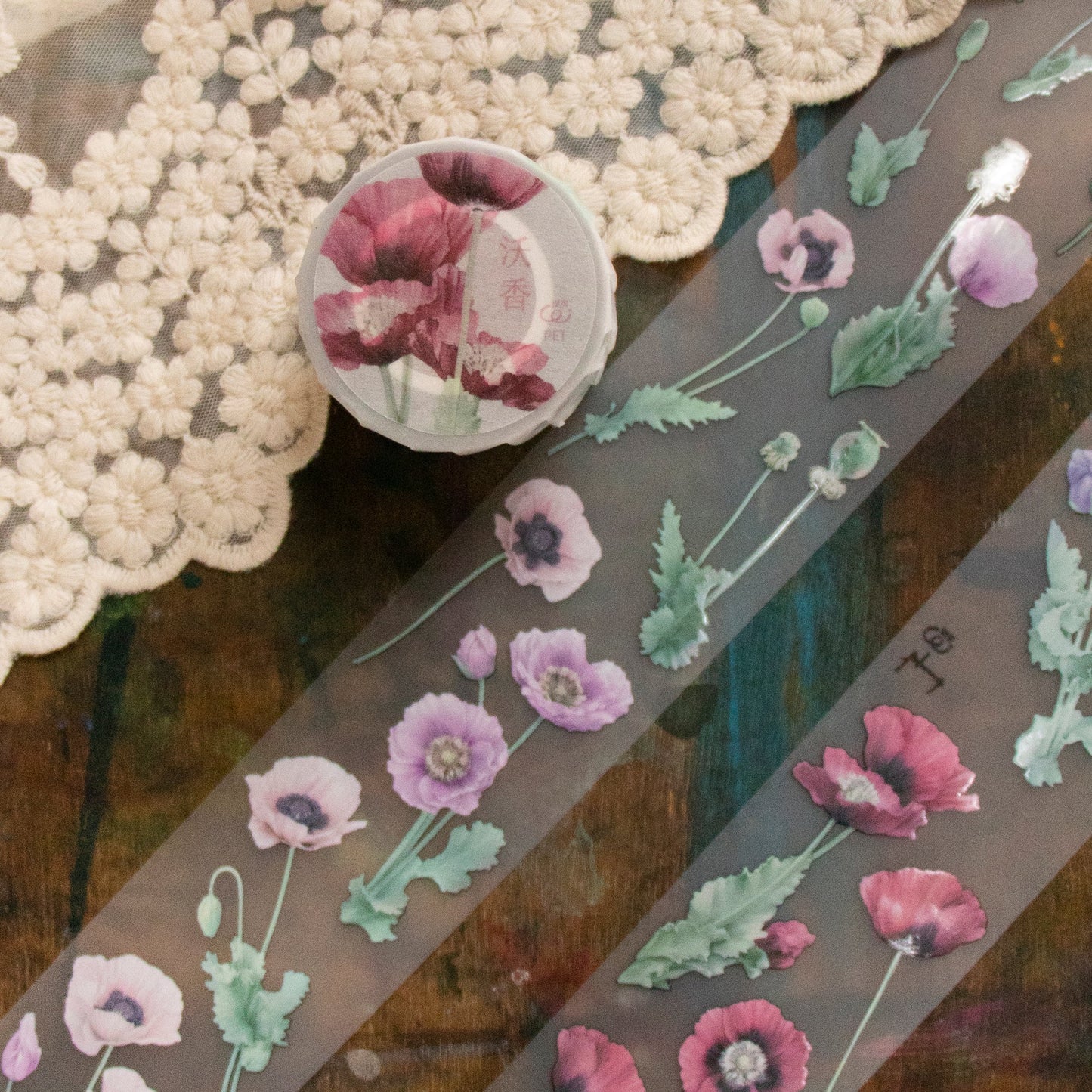 Loidesign 5cm PET Tape - Papaver